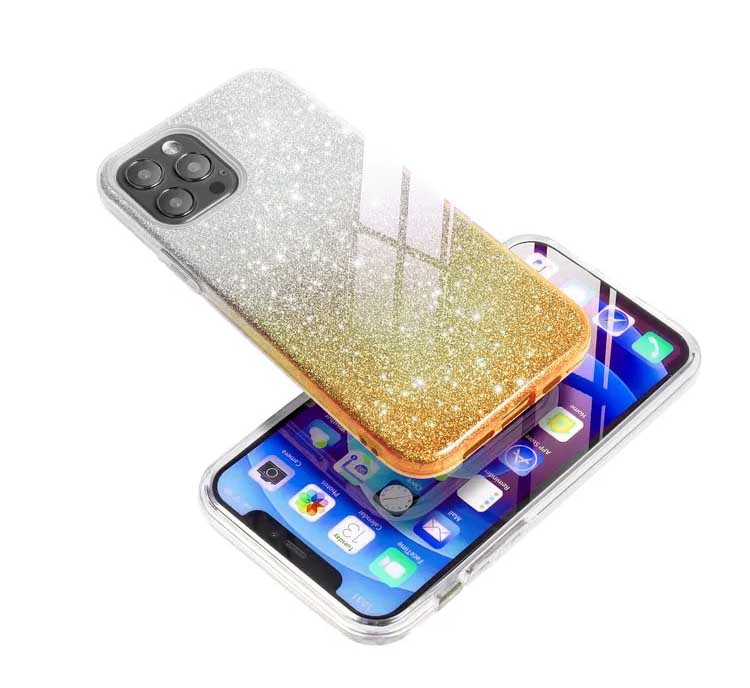 Gelové třpytivé zlaté OMBRE pouzdro SHINNING na SAMSUNG A125 Galaxy A12 / M12 M127