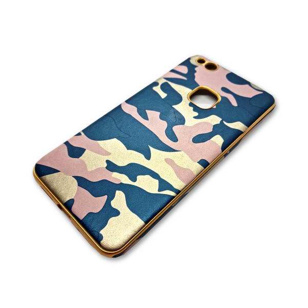 Gelové modré ARMY CAMO pouzdro na HUAWEI P10 Lite