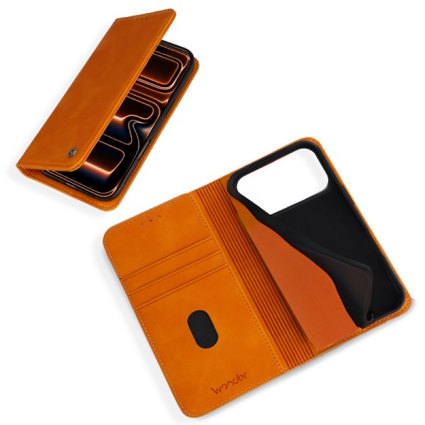 Knížkové pouzdro Wonder Smart pro Apple iPhone 17 Pro cosmic orange