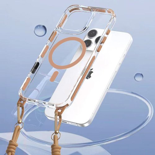 Tel Protect Strap Kryt ClearCase pro Apple iPhone 17 , barva zlatá