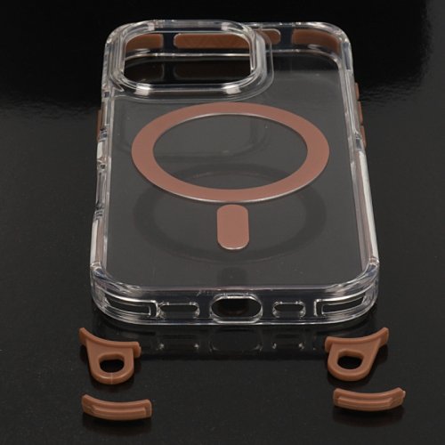 Tel Protect Strap Kryt ClearCase pro Apple iPhone 17 Pro Max , barva zlatá