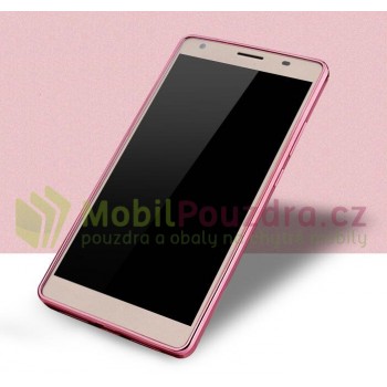 Gelové zlaté pouzdro FRAME FLORA na APPLE iPhone 12 / iPhone 12 Pro