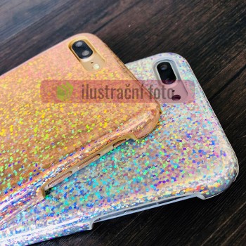 BACKCASE třpytivé pouzdro na APPLE iPhone X - vzor ROSE GOLD GLITTER