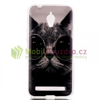 Gelové pouzdro s obrázkem na ASUS Zenfone 2 Go ZC500TG - vzor CAT IN SUNGLASSES