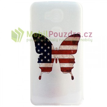 Ultratenké gelové pouzdro s obrázkem na HUAWEI G8 - vzor USA BUTTERFLY