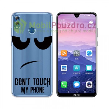 Gelové čiré pouzdro s obrázkem na HONOR 8X - vzor DONT TOUCH