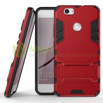 Hybridní červené STAND pouzdro na HUAWEI Nova