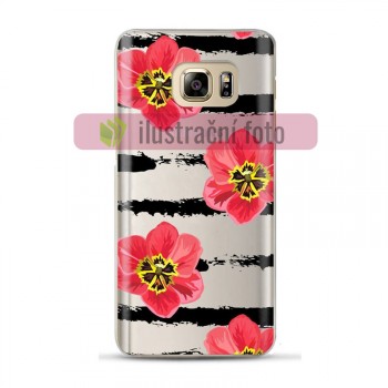 Gelové pouzdro s obrázkem na SAMSUNG A530 Galaxy A8 (2018) - vzor FLORA STRIPES