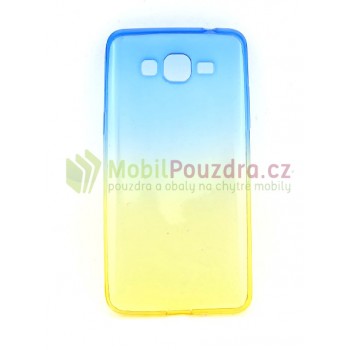 Ultratenké gelové žluto modré pouzdro na SAMSUNG G530 Galaxy Grand Prime