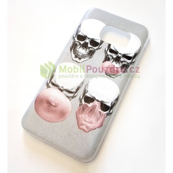 BACKCASE pouzdro na SAMSUNG G930 Galaxy S7 - vzor BUBBLEGUM SKULL