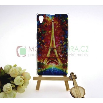 Ultratenké gelové pouzdro s obrázkem na SONY Xperia Z1 C6903 L39h - vzor COLORFUL EIFFEL