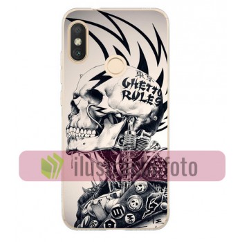 Gelové pouzdro s obrázkem na XIAOMI Redmi Note 5A Prime - vzor PUNK SKULL