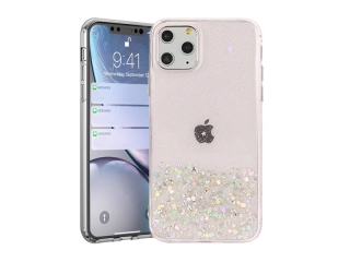 Gelové třpytivé světle růžové GLITTER STARS pouzdro na HUAWEI P40