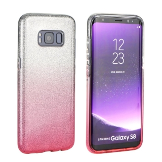 Gelové třpytivé stříbrné růžové pouzdro SHINNING na SAMSUNG M215 Galaxy M21