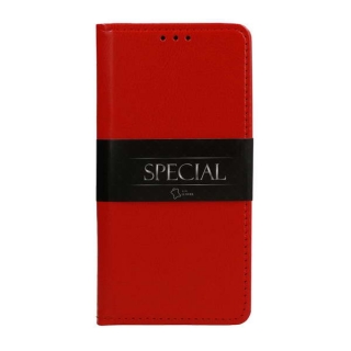 Peněženkové červené LEATHER MAGNET pouzdro na XIAOMI Poco M3