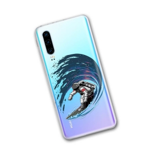 Gelové pouzdro s obrázkem na HUAWEI P30 - vzor SPACE WAVE