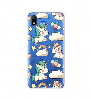 Gelové pouzdro s obrázkem na SAMSUNG A405 Galaxy A40 - vzor HAPPY UNICORN