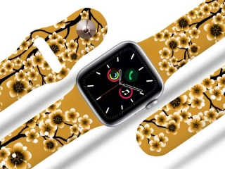 Apple watch řemínek Sakura zlatá - 42/44/45/49mm