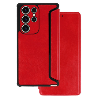 Knížkové pouzdro RAZOR Leather pro Samsung Galaxy S23 , barva červená