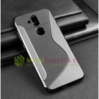 Gelové černé CARBON S-LINE pouzdro na NOKIA 8.1