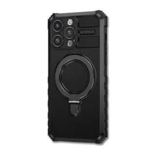Kryt odolný MagSafe Metal Ring pro Apple iPhone 12 Pro Max , barva černá