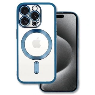 Kryt Metallic Magsafe pro Apple iPhone 15 Pro , barva modrá