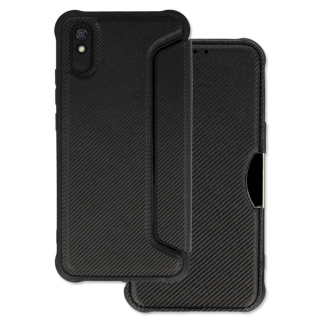Razor Carbon Book Case for Xiaomi Redmi 9A , barva černá