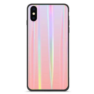 Temperované BUMPER pouzdro na SAMSUNG J415 Galaxy J4 Plus (J4+) - vzor RAINBOW PINK