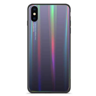 Temperované BUMPER pouzdro na SAMSUNG A920 Galaxy A9 (2018) - vzor RAINBOW GREY