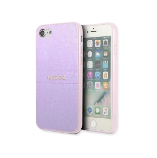 Kryt Guess GUHCI8PSASBPU Apple iPhone SE 2022/SE 2020/8/7 hardcase purple Saffiano Hot Stamp & Metal Logo