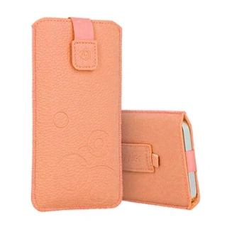 Univerzální broskvová kapsička Wonder DECO na mobil - velikost S