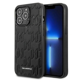 Kryt Karl Lagerfeld KLHCP13LMNMP1K Apple iPhone 13 Pro hardcase black Monogram Plaque