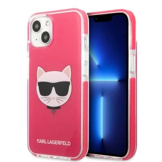 Kryt Karl Lagerfeld KLHCP13STPECPI Apple iPhone 13 mini hardcase fuschia Choupette Head