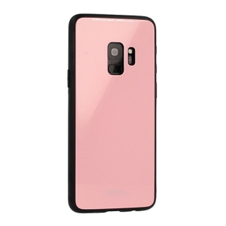 Temperované růžové BUMPER GLASS pouzdro na HUAWEI Mate 20 Lite