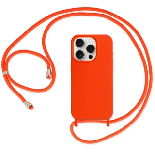 Kryt Strap Silicone pro Apple iPhone 15 Pro , design 1 orange