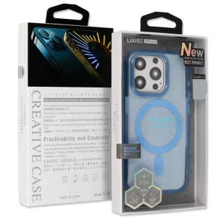 Liavec AG Magsafe Case for Apple iPhone 15 Plus , barva světle modrá