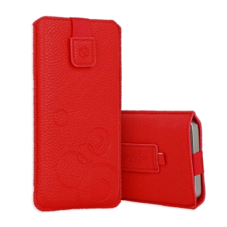 Univerzální červená kapsička Wonder DECO na mobil - velikost M