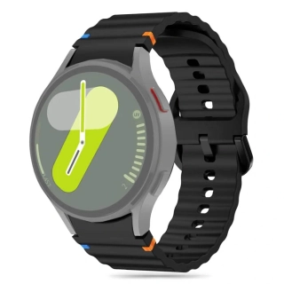 Kryt Tech-Protect Silicone Sport Band for Samsung Galaxy Watch 4/5/5 Pro/6/7/FE Black