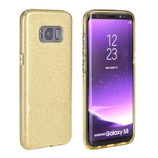 Gelové třpytivé zlaté pouzdro SHINNING na HUAWEI Y7 Prime (2018) / Honor 7C