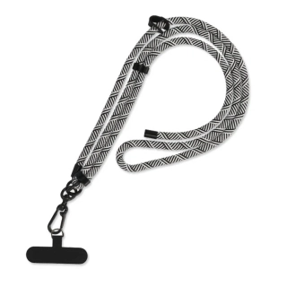 Šňůrka na mobil GC-M2 , barva bílá-, barva černá