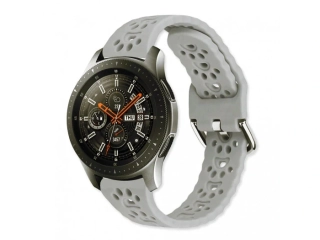 Řemínek s perforovanými pacičkami a přezkovým zapínáním 22mm - šedý