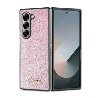 Kryt Guess GUHCZFD6HGGSHP Samsung Galaxy Z Fold6 hardcase 4G Glitter Script pink