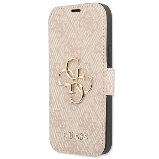 Kryt Guess GUBKP13X4GMGPI Apple iPhone 13 Pro Max pink book 4G Big Metal Logo