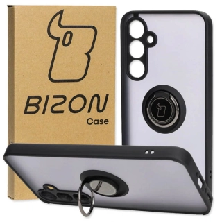 Kryt Bizon Case Hybrid Ring Samsung Galaxy A35 5G smoky with a black frame