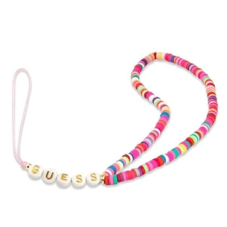 Přívěsek Guess GUSTGMPP Phone Strap multicolor pink Heishi Beads