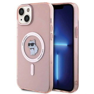 Kryt Karl Lagerfeld KLHMP15MHFCCNOP Apple iPhone 15 Plus / 14 Plus hardcase IML Choupette MagSafe pink