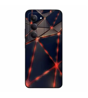 Gelové pouzdro s obrázkem na XIAOMI Redmi 15 - vzor RED POLYGONAL