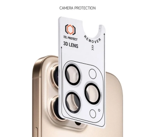 Tvrzené sklo Tel Protect 3D Lens na fotoaparát pro Apple iPhone 17 průhledné