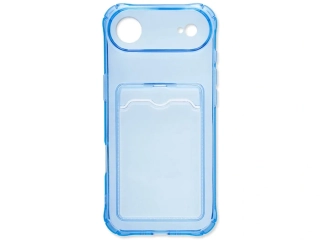 Silikonový modrý kryt s peněženkou pro iPhone 17 Air