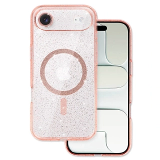 Kryt Glitter MagSafe pro Apple iPhone 17 Air , barva růžová clear